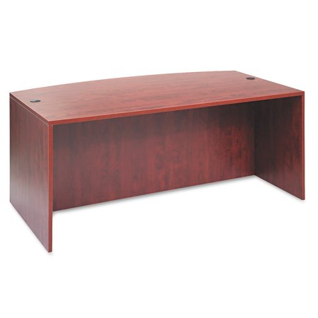 ALERA Bow Front Desk, 41-3/8" D, 71" W, 29-1/2" H, Medium Cherry, Woodgrain Laminate ALEVA227236MC